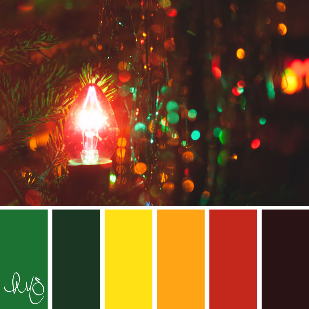 christmas light color palette